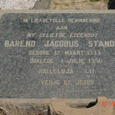STANDER Barend Jacobus 1933-1956