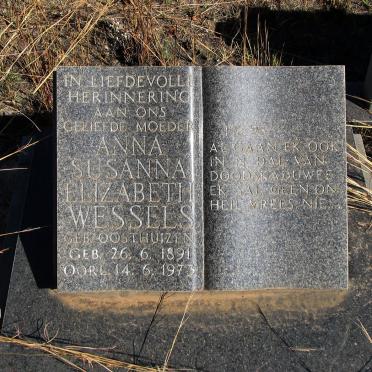 WESSELS Anna Susanna Elizabeth nee OOSTHUIZEN 1891-1973