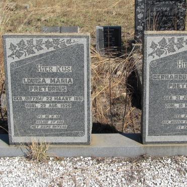 PRETORIUS Gerhardus Petrus 1844-1918 &amp; Louisa Maria BOTHA 1851-1929