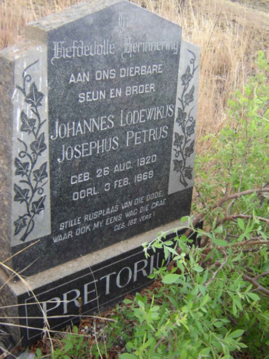 PRETORIUS Johannes Lodewikus Josephus Petrus 1920-1968