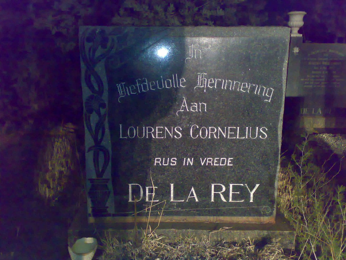 REY Lourens Cornelius, de la