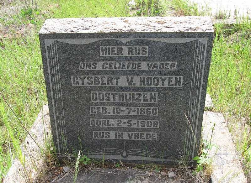 OOSTHUIZEN Gysbert v. Rooyen 1860-1909