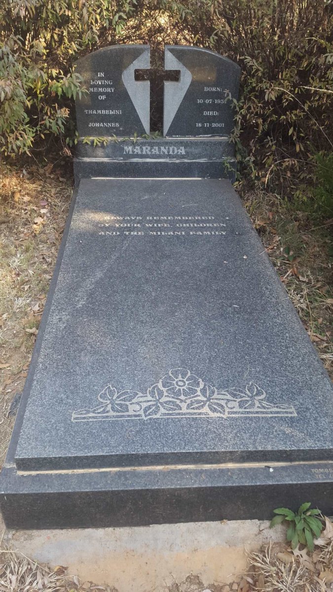 MARANDA Thambelini Johannes 1937-2001