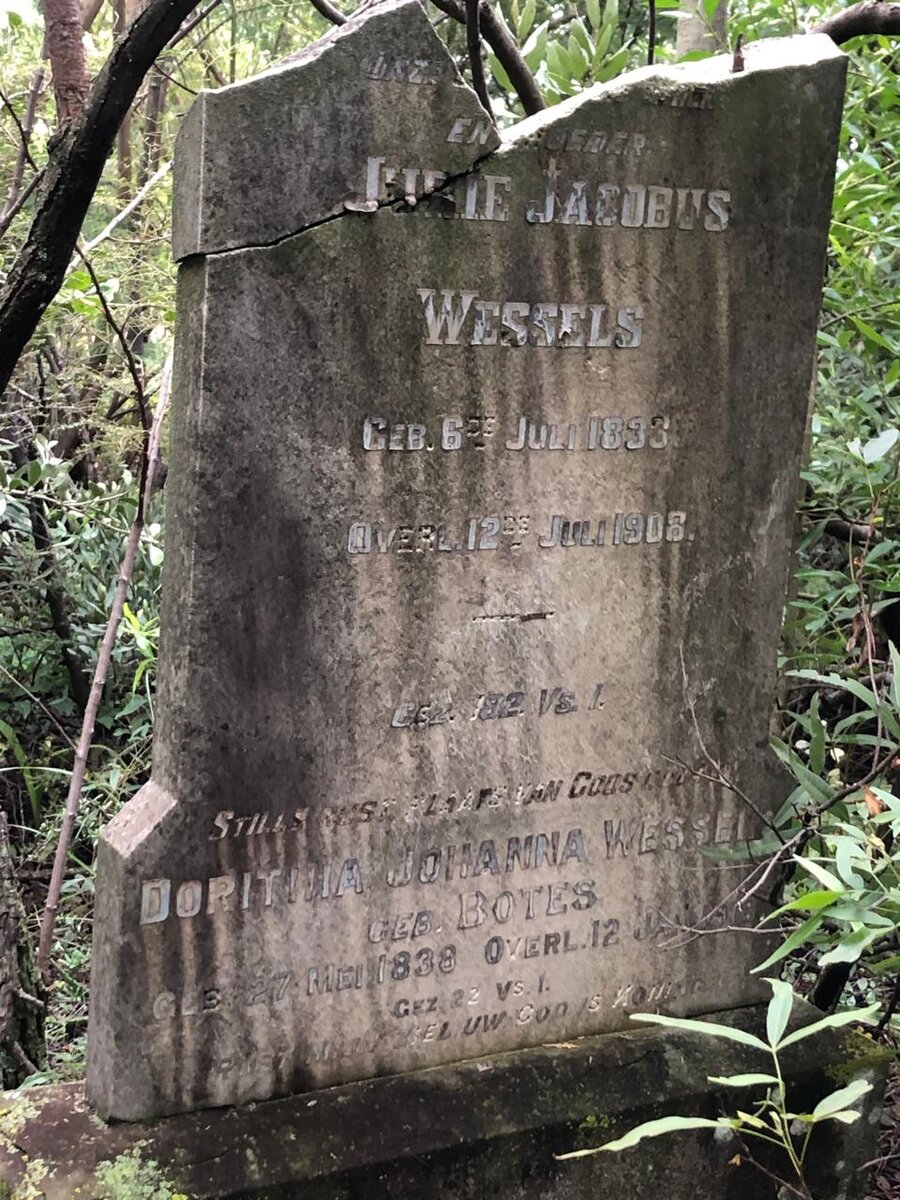 WESSELS Jurie Jacobus 1833-1908 & Dorithea Johanna BOTES 1838-1918