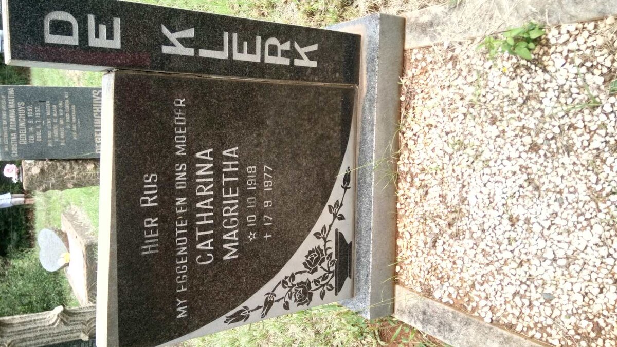 KLERK Catharina Magrietha, de 1918-1977