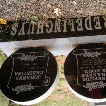 REDELINGHUYS Josephus Johannes le Roux 1928-2009 &amp; Johanna Christina 1932-