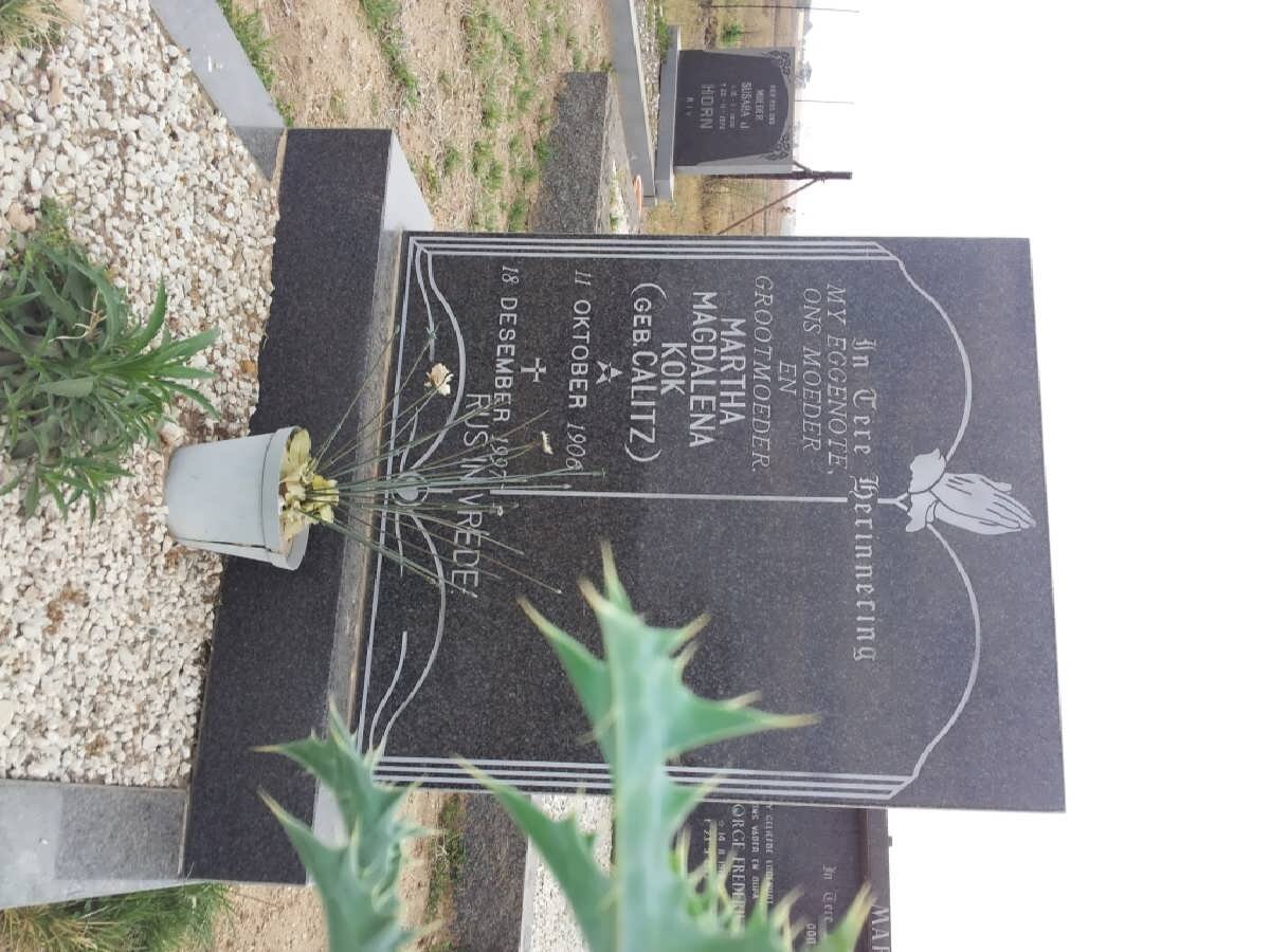 KOK Martha Magdalena nee CALITZ 1906-1997