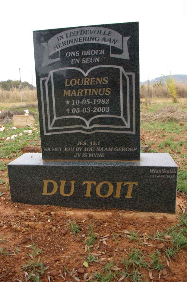TOIT Lourens Martinus, du 1982-2003