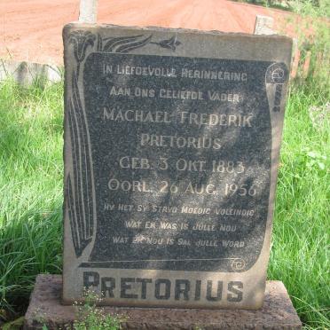 PRETORIUS Machael Frederik 1883-1956