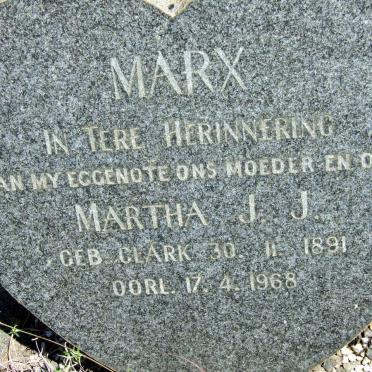 MARX Martha J.J. nee CLARK 1891-1968