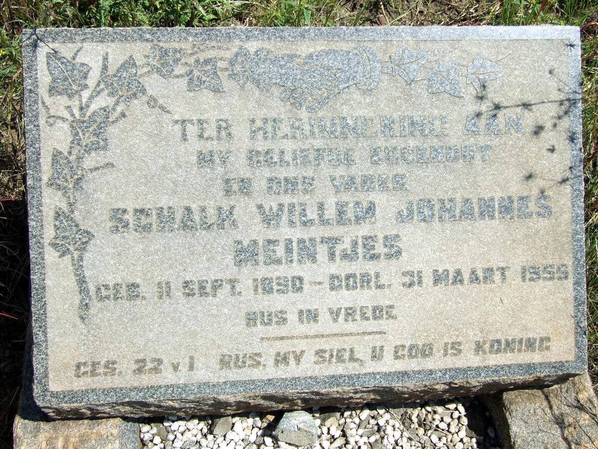 MEINTJES Schalk Willem Johannes 1890-1955