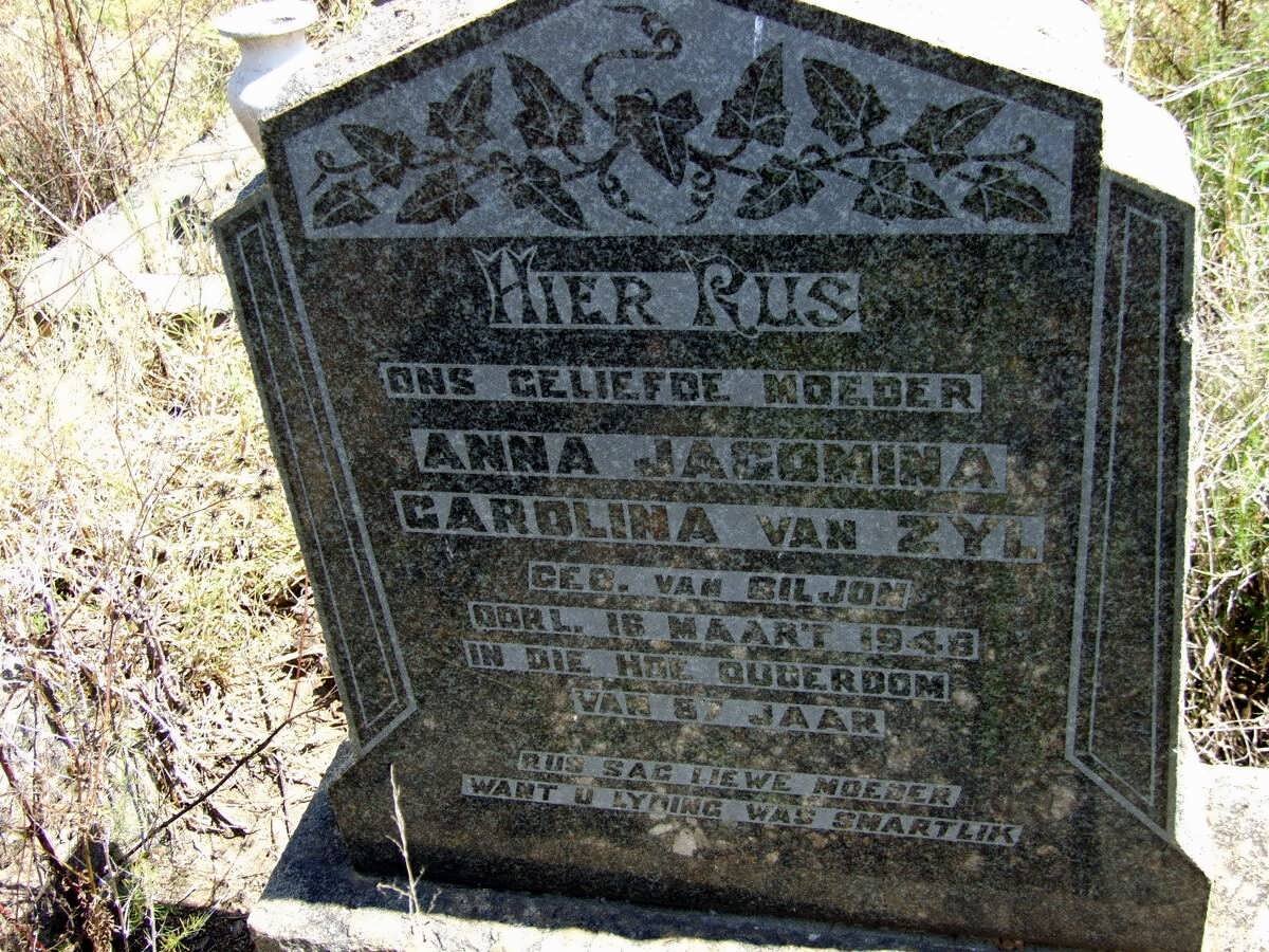 ZYL Anna Jacomina Carolina, van nee VAN BILJON -1949