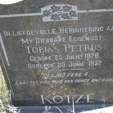 KOTZE Tobias Petrus 1878-1952