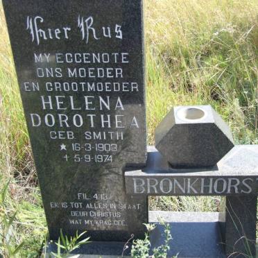 BRONKHORST Helena Dorothea nee SMITH 1903-1974