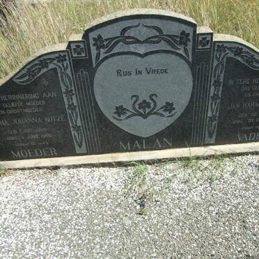 MALAN Jan Harm Stefanus 1888-1973 &amp; Martha Johanna KOTZE 1888-1965