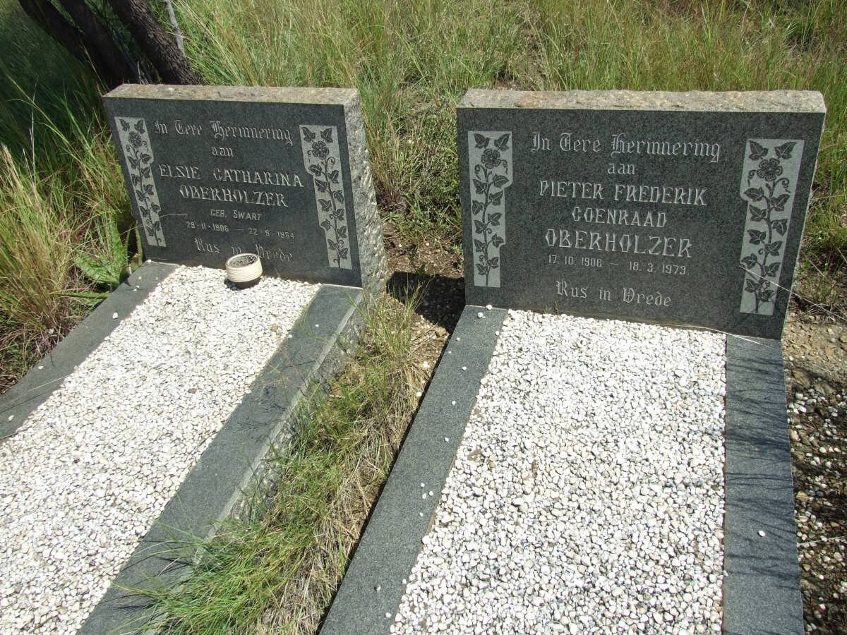 OBERHOLZER Pieter Frederik Coenraad 1906-1973 &amp; Elsie Catharina SWART 1906-1964