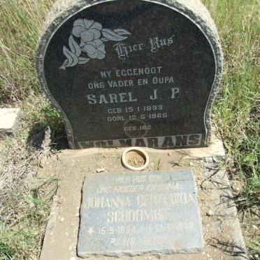 WOLMARANS Sarel J.P. 1893-1965 :: SCHOOMBIE Johanna Gertruida 1894-1972 