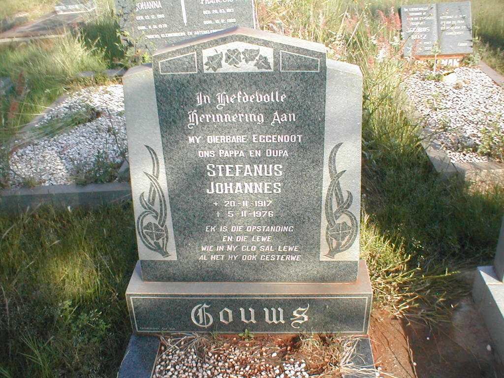 GOUWS Stefanus Johannes 1917-1976