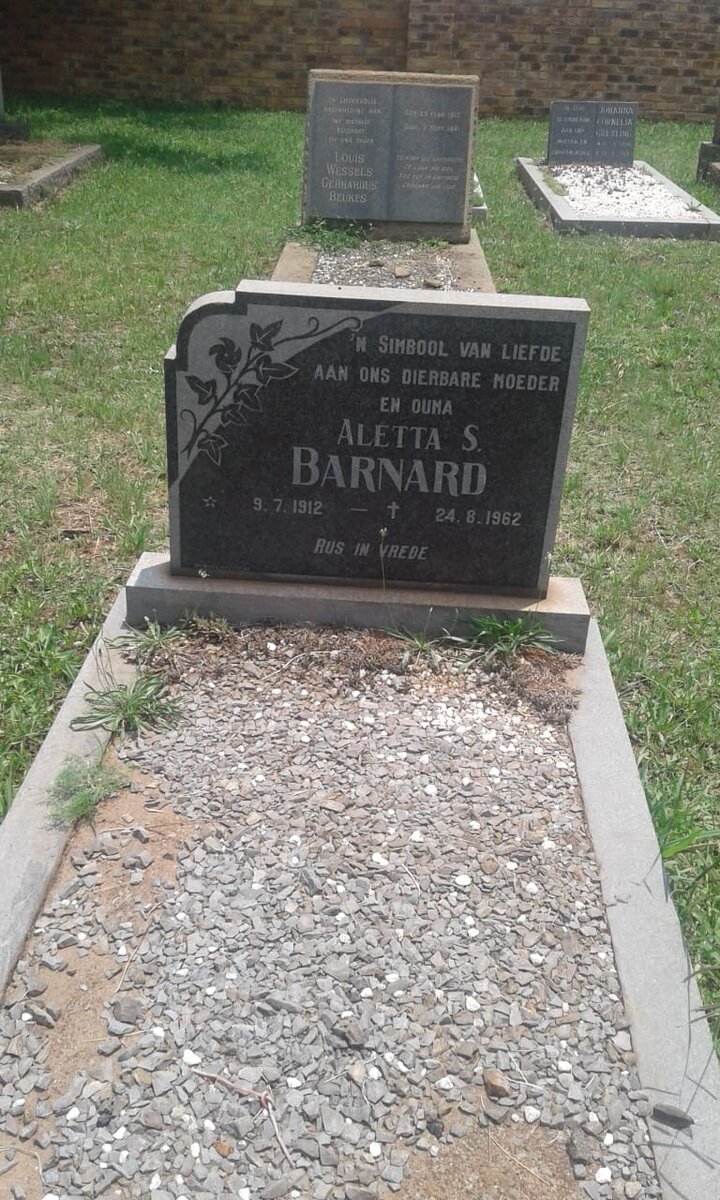 BARNARD Aletta  S. 1912-1962