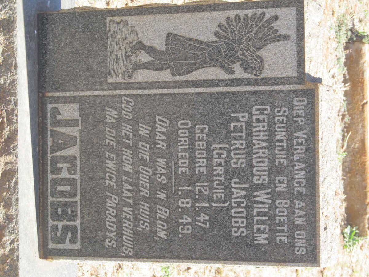 JACOBS Gerhardus Willem Petrus 1947-1949