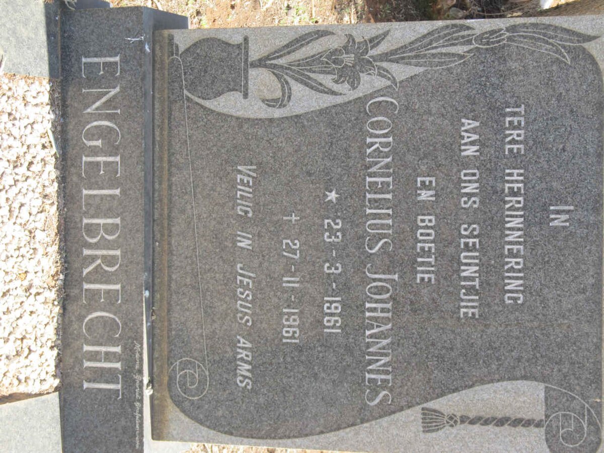 ENGELBRECHT Cornelius Johannes 1961-1961