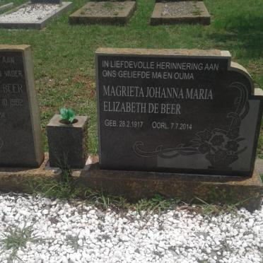 BEER Magrieta Johanna Maria Elizabeth, de 1917-2014