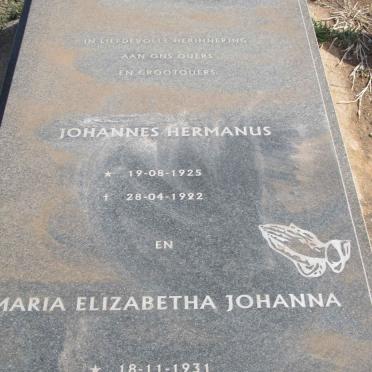 BEETGE Johannes Hermanus 1925-1992 &amp; Maria Elizabetha Johanna 1931-2012