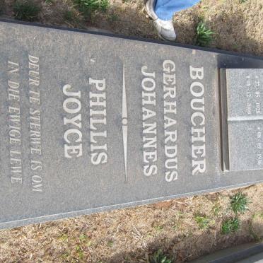 BOUCHER Gerhardus Johannes 1928-2000 &amp; Phillis Joyce 1936-