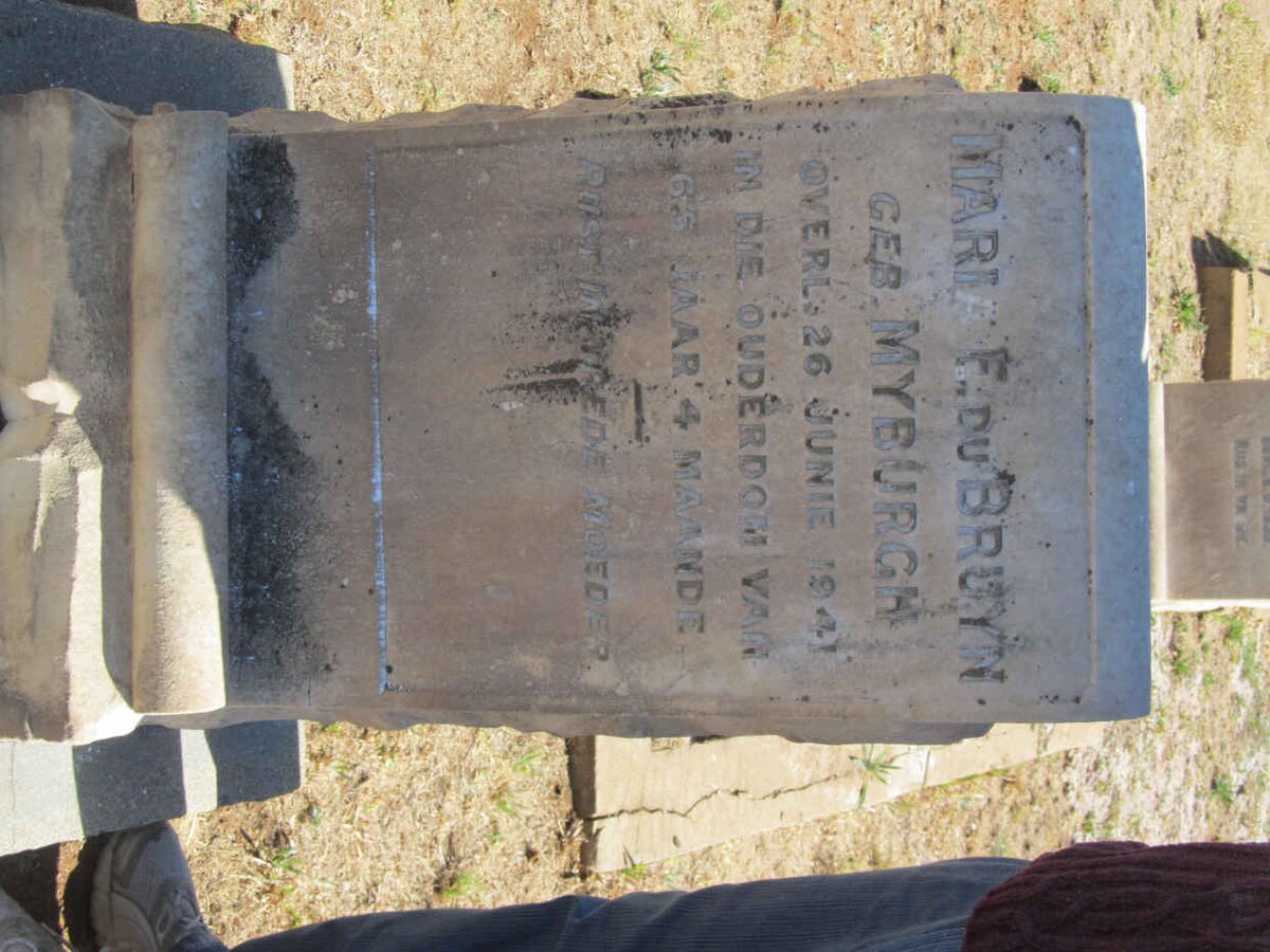 BRUYN Maria E., du nee MYBURGH -1941