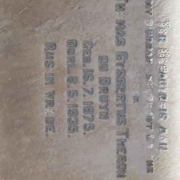 BRUYN Thomas Gysberthus Theron, du 1875-1935