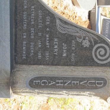 DUVENHAGE John Henry 1955-1981