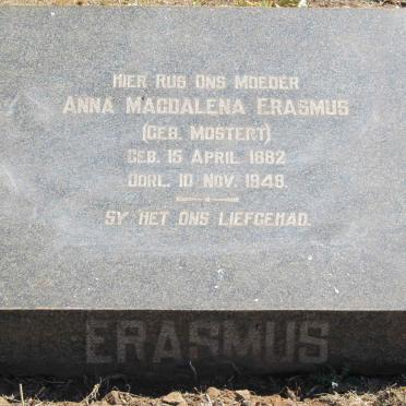 ERASMUS Anna Magdalena nee MOSTERT 1882-1948