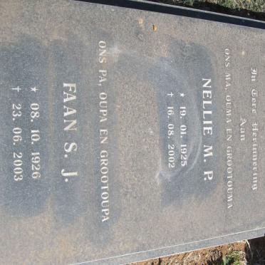 GERICKE S.J. 1926-2003 &amp; M.P. 1925-2002