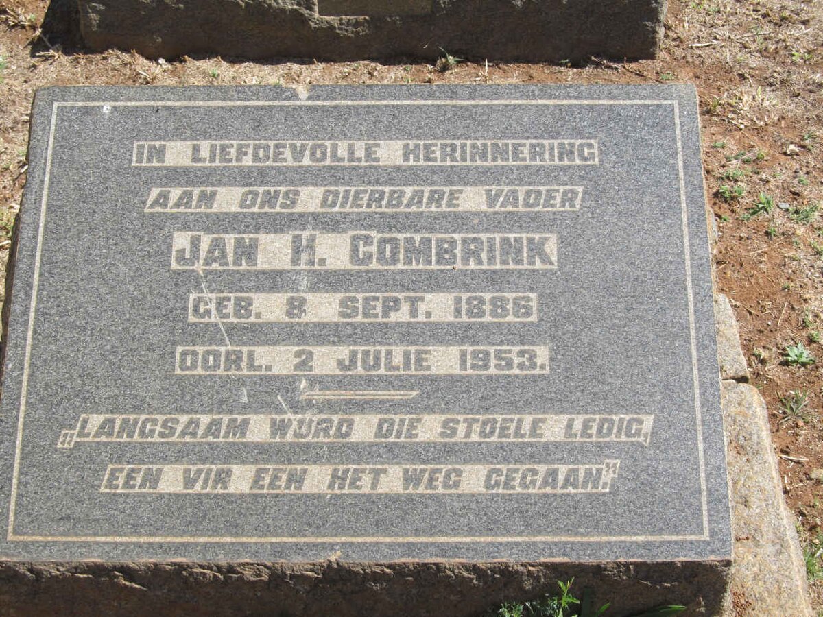 COMBRINK Jan H. 1886-1953