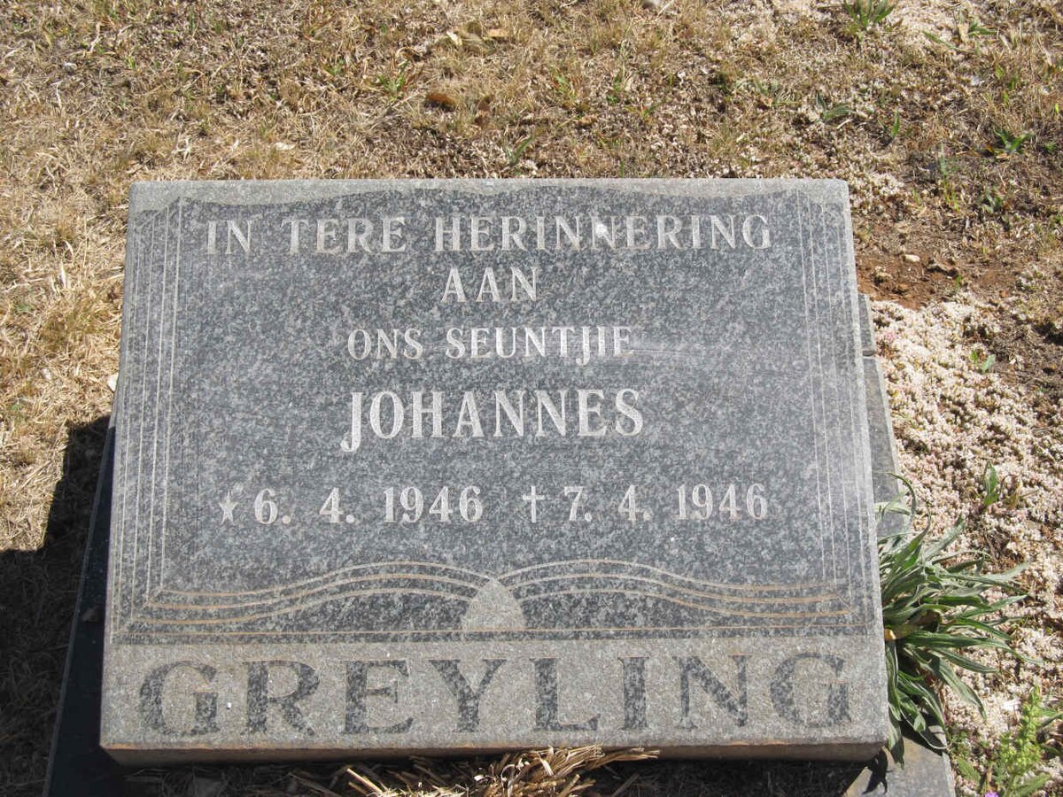 GREYLING Johannes 1946-1946