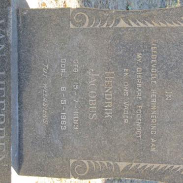 HEERDEN Hendrik Jacobus, van 1883-1963