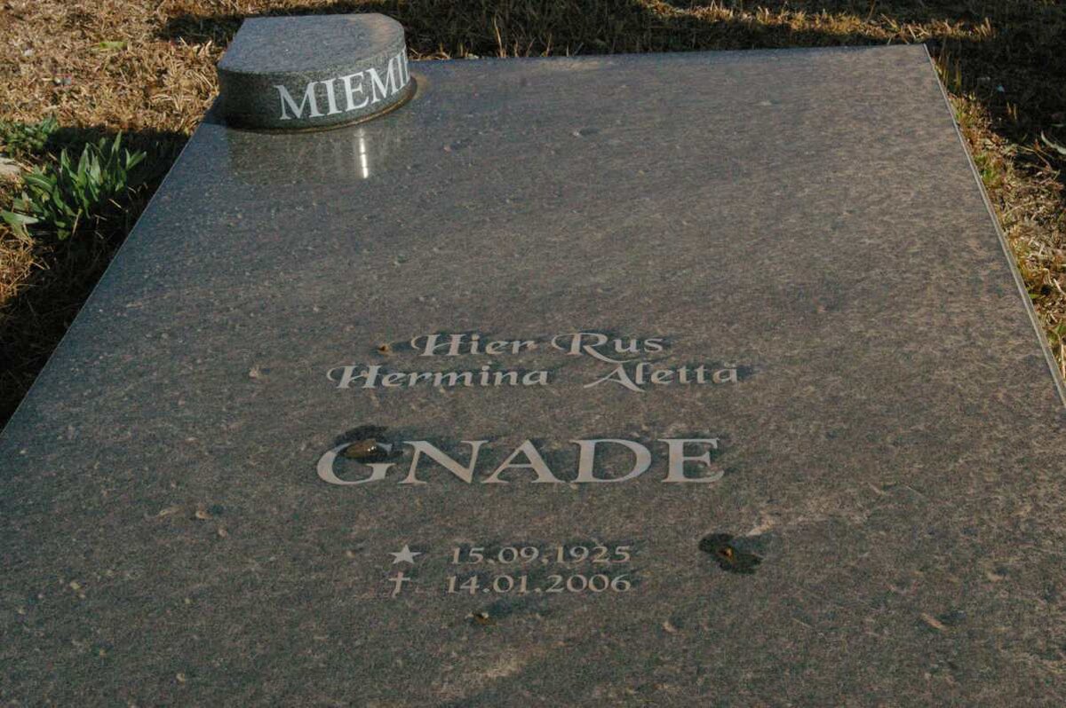 GNADE Hermina Aletta 1925-2006