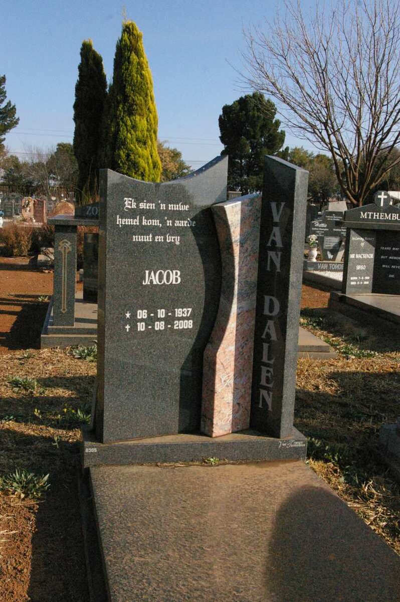 DALEN Jacob, van 1937-2008