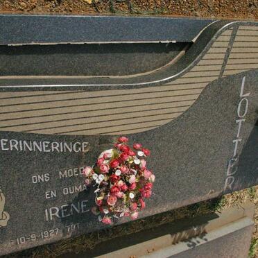 LOTTER Freddie 1918-1986 &amp; Irene 1927-2014