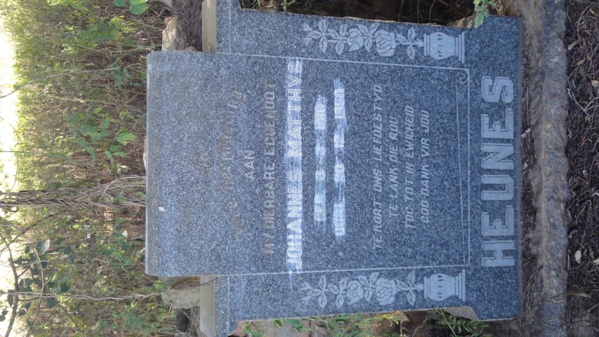 HEUNES Johannes Matthys 1916-1950