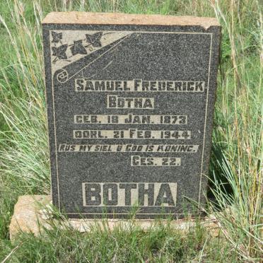 BOTHA Samuel Frederick 1873-1944