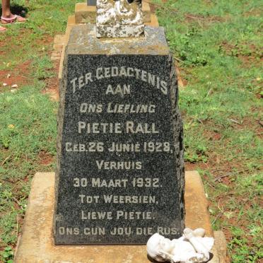 RALL Pietie 1928-1932