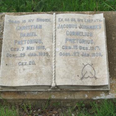 PRETORIUS Christian Daniel 1915-1939 :: PRETORIUS Jacobus Johannes Cornelius 1917-1939