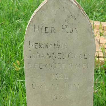 GROESBEEK Hermanus Johannes 1924-1928