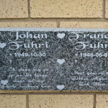 FUHRI Johan 1949- &amp; Frances 1946-