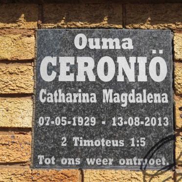 CERONIO Catharina Magdalena 1929-2013