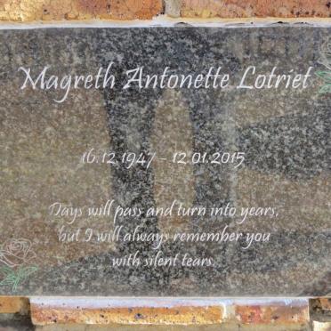 LOTRIET Magreth Antonette 1947-2015
