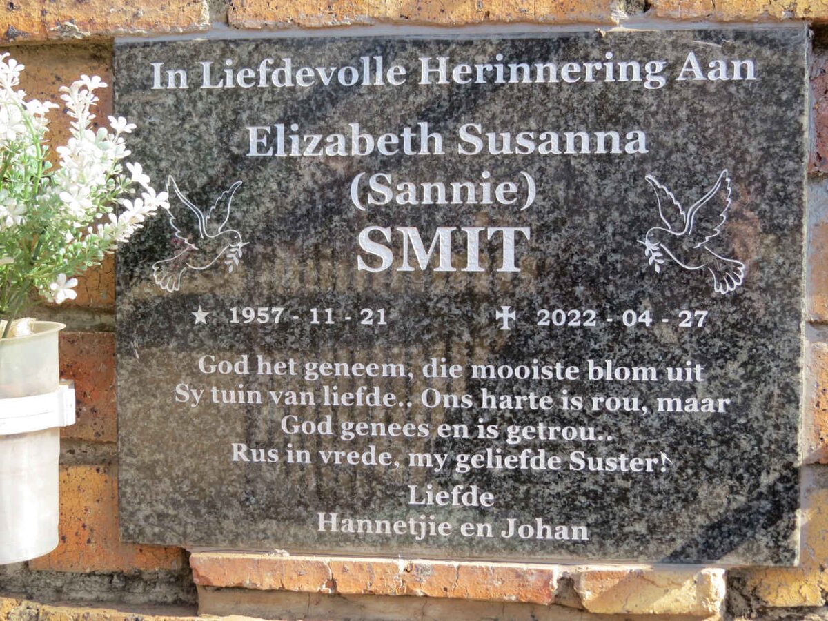 SMIT Elizabeth Susanna 1957-2022