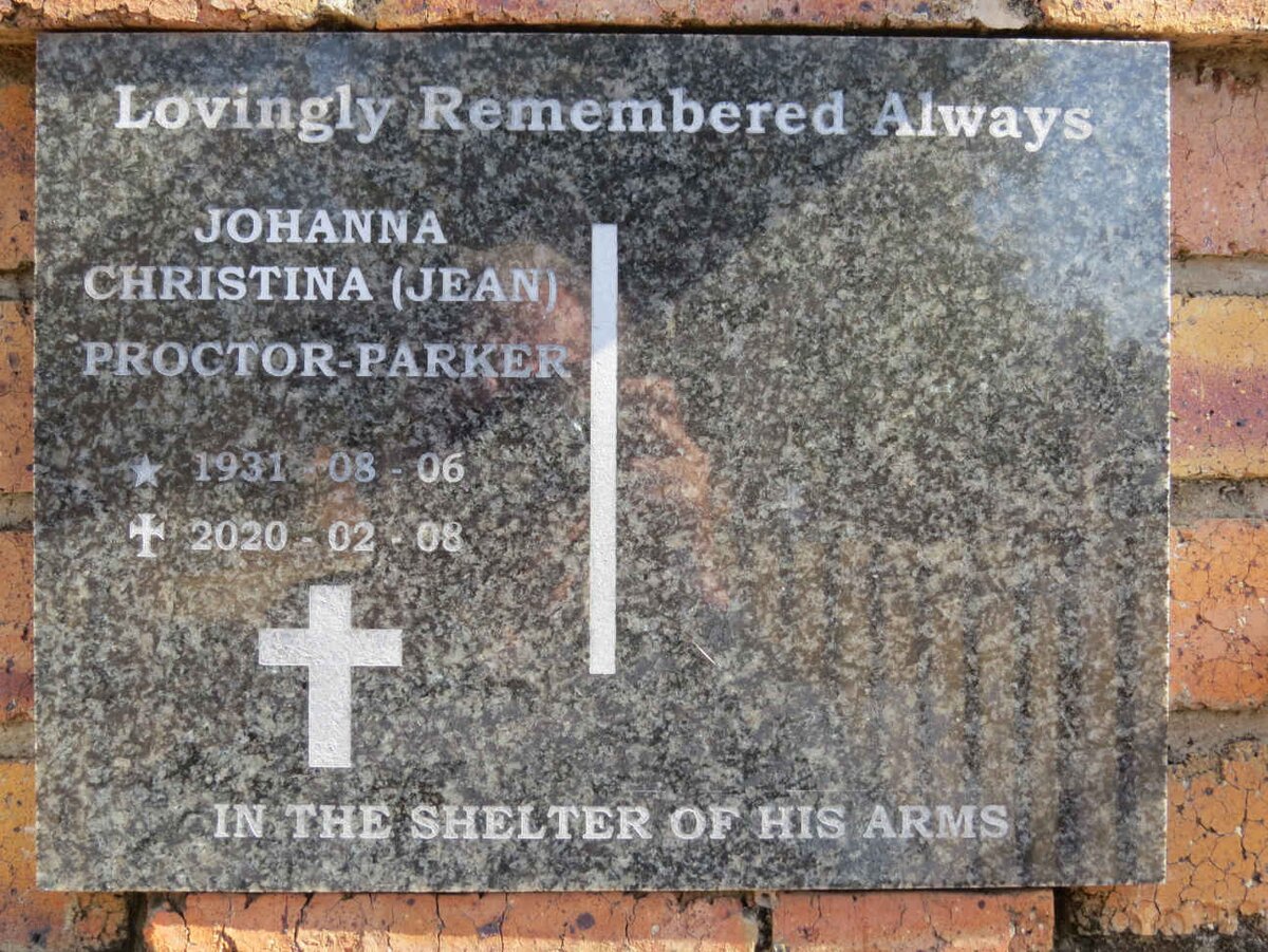 PARKER Johanna Christina, PROCTOR- 1931-2020