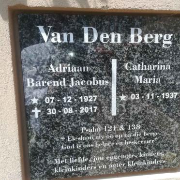 BERG Adriaan Barend Jacobus, van den 1927-2017 &amp; Catharina Maria 1937-
